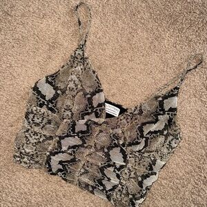 Urban Outfitters snakeskin crop top size small